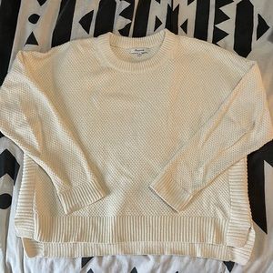 Madewell cream cotton sweater